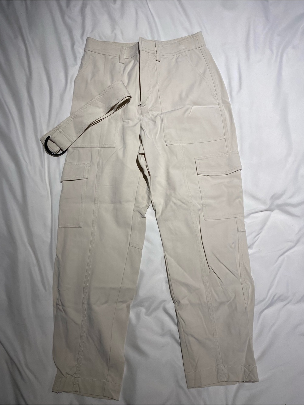 Banana Republic Light Beige Cargo Pants with Belt